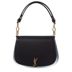 Saint Laurent Voltaire Small Leather Shoulder Bag, Black